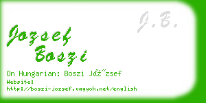 jozsef boszi business card